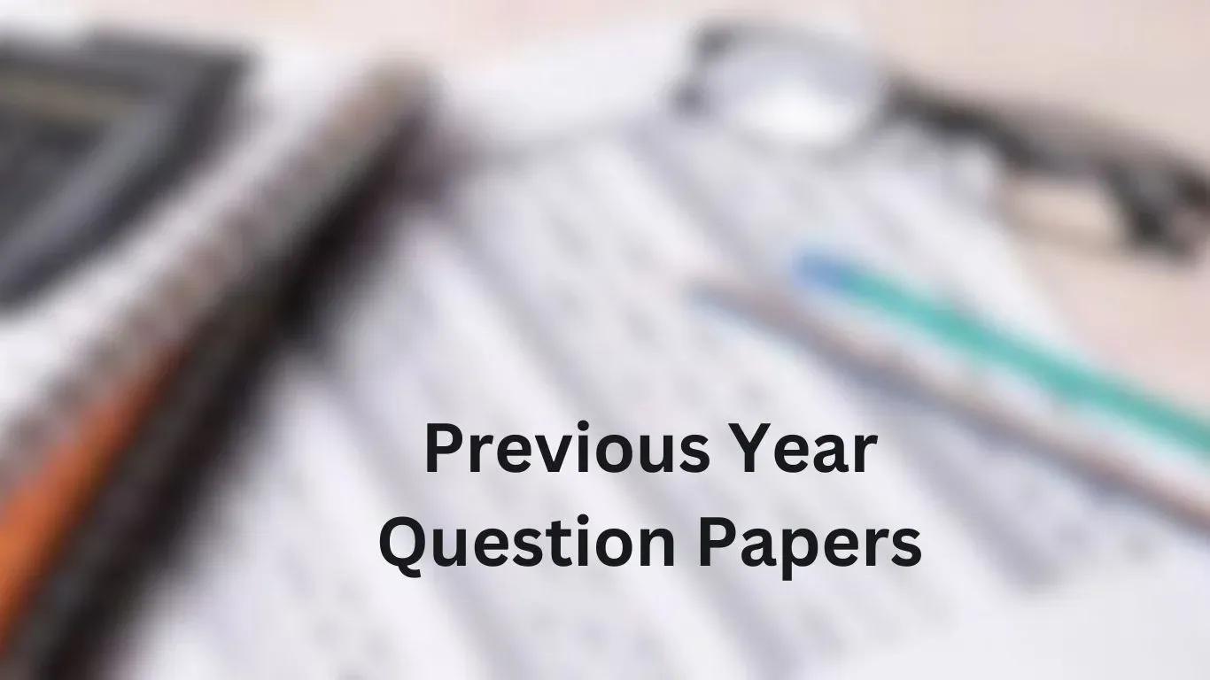 Previous Year Question Papers